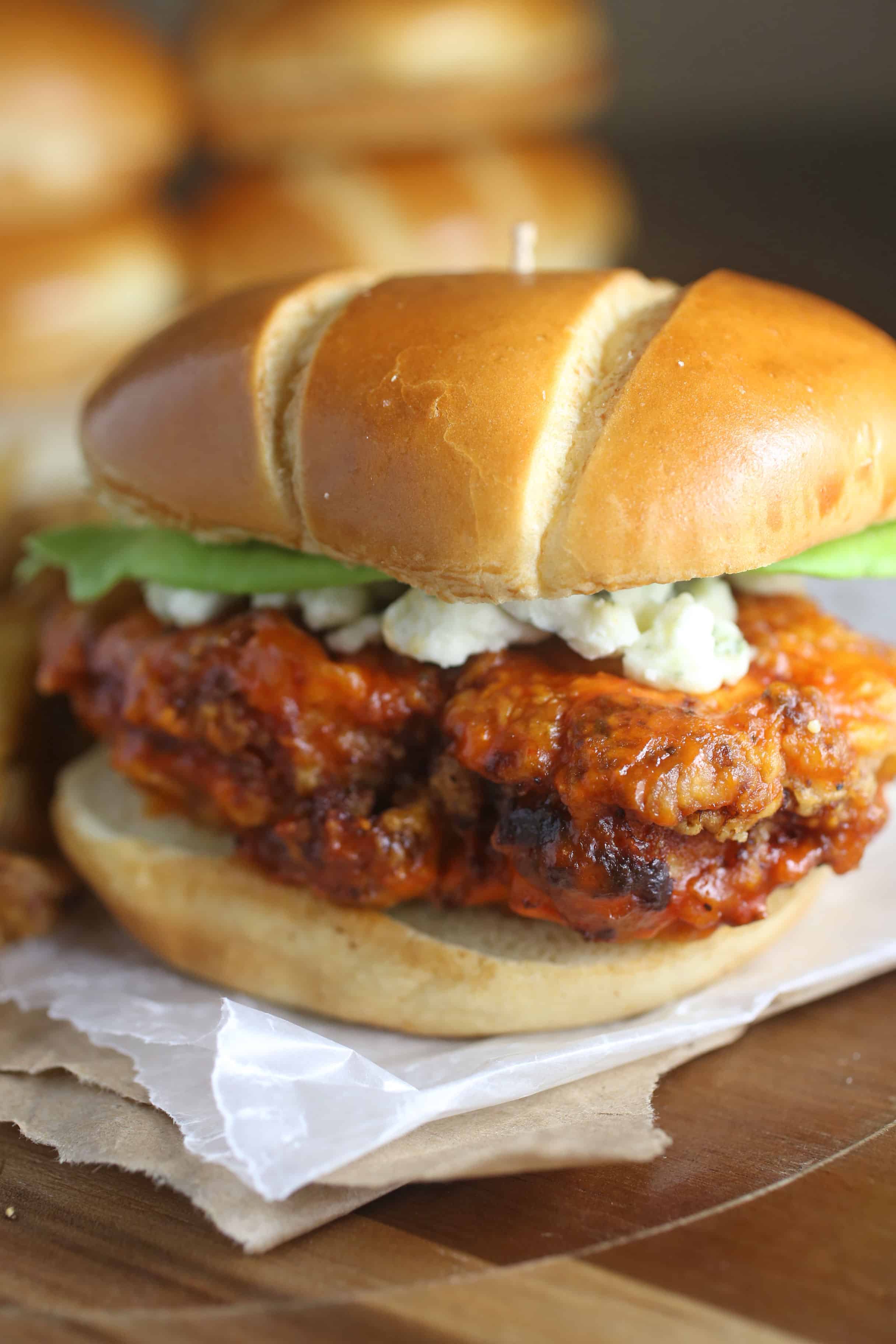 Crispy Buffalo Chicken Sandwich Brown Sugar Food Blog